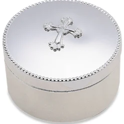 Abbey Cross Silverplate Keepsake Box