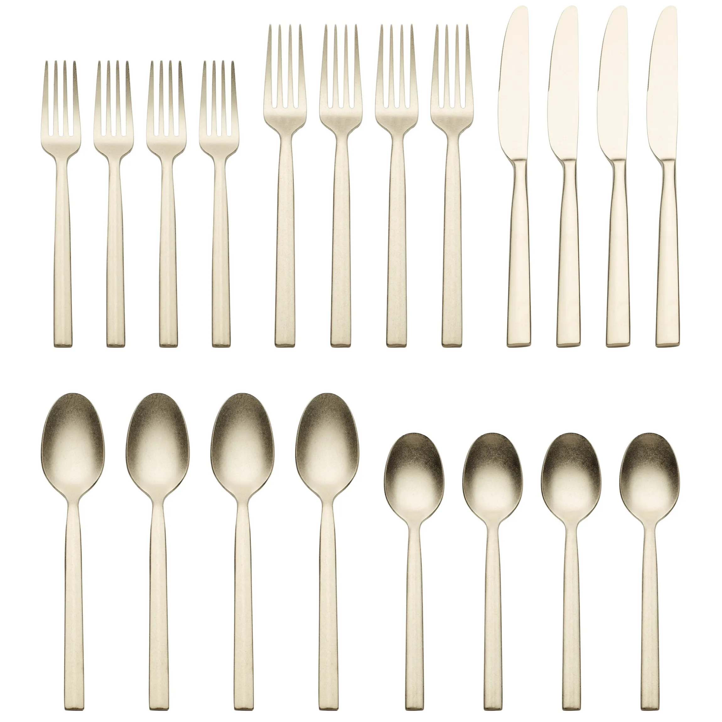 Aero Champagne Rumble 20-Piece Flatware Set