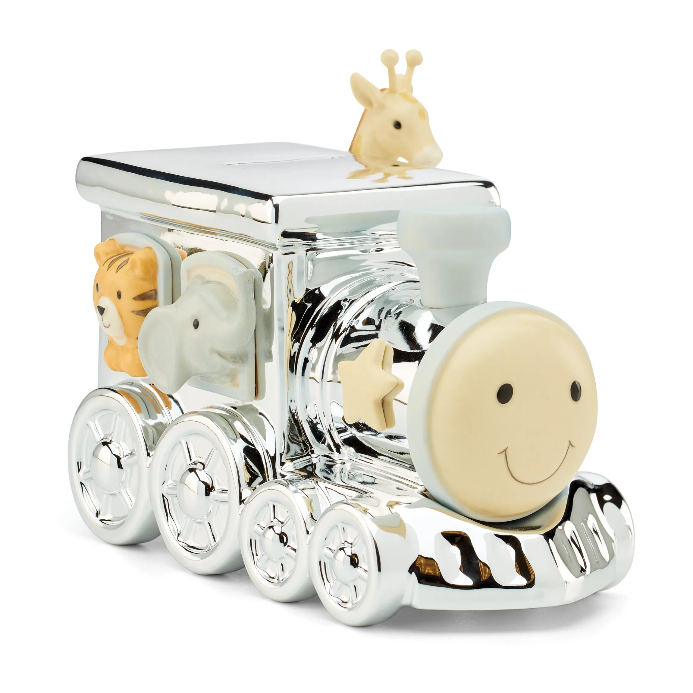 Animal Train Silverplate Bank