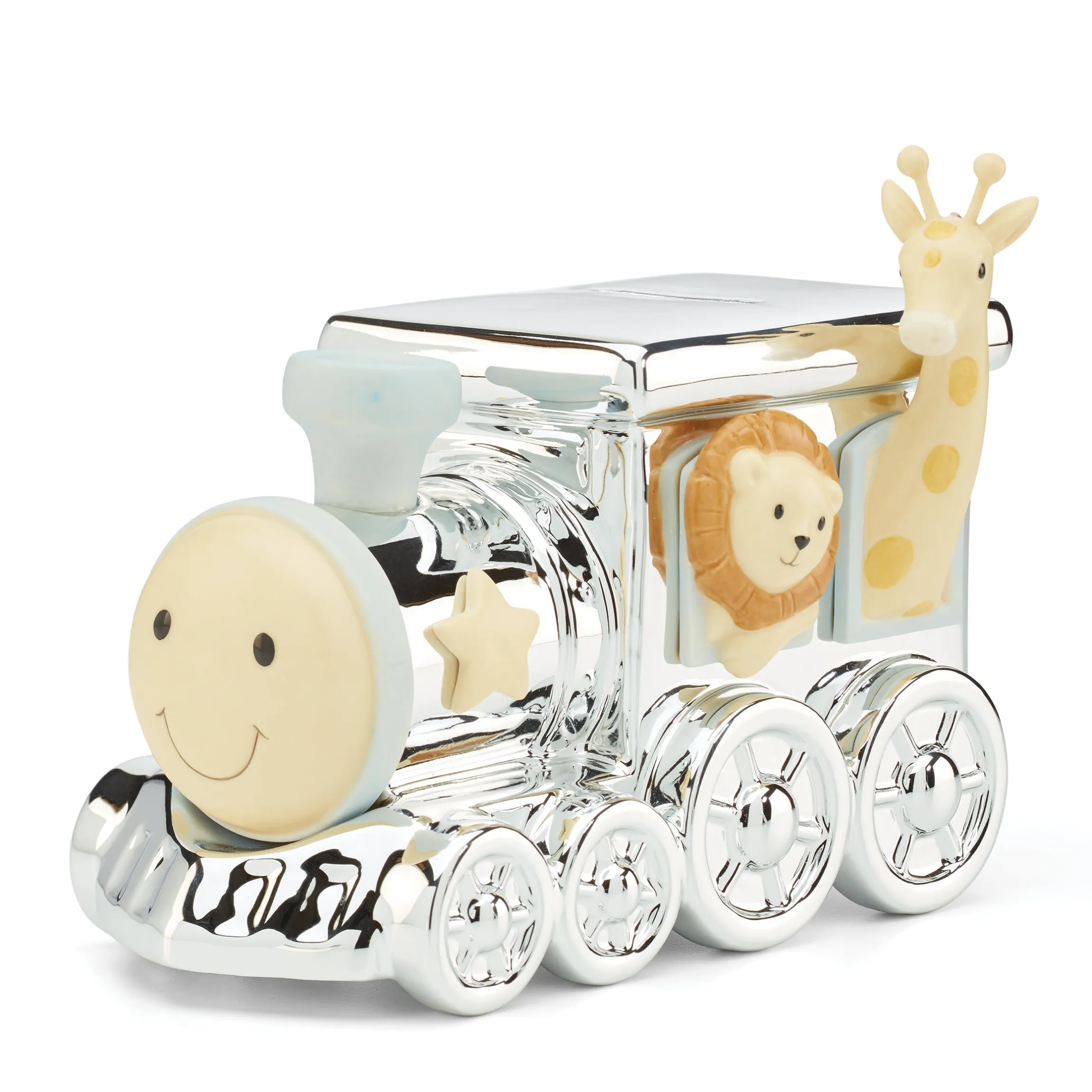 Animal Train Silverplate Bank