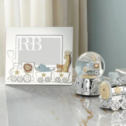 Animal Train Silverplate 5x7 Photo Frame