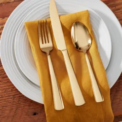Aptitude Champagne Satin 20-Piece Flatware Set