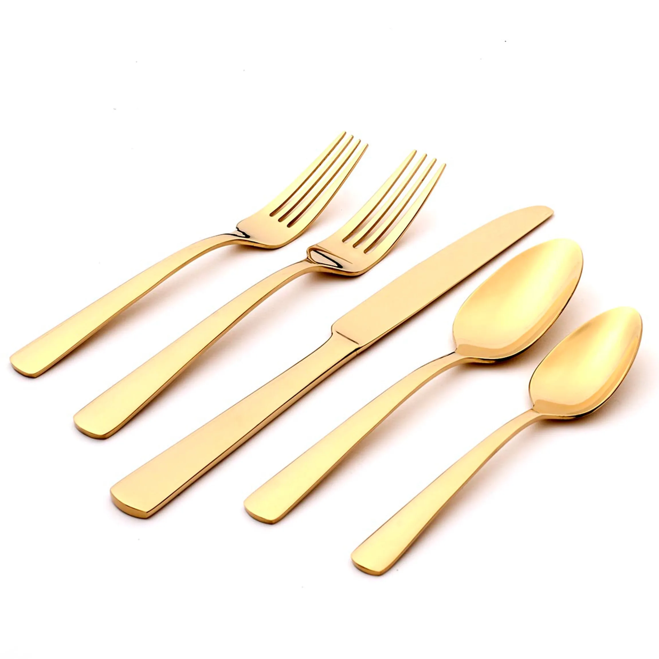 Aptitude Champagne Satin 20-Piece Flatware Set