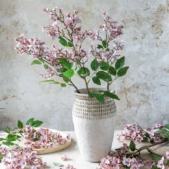 Artificial Blush Japanese Cherry Stem