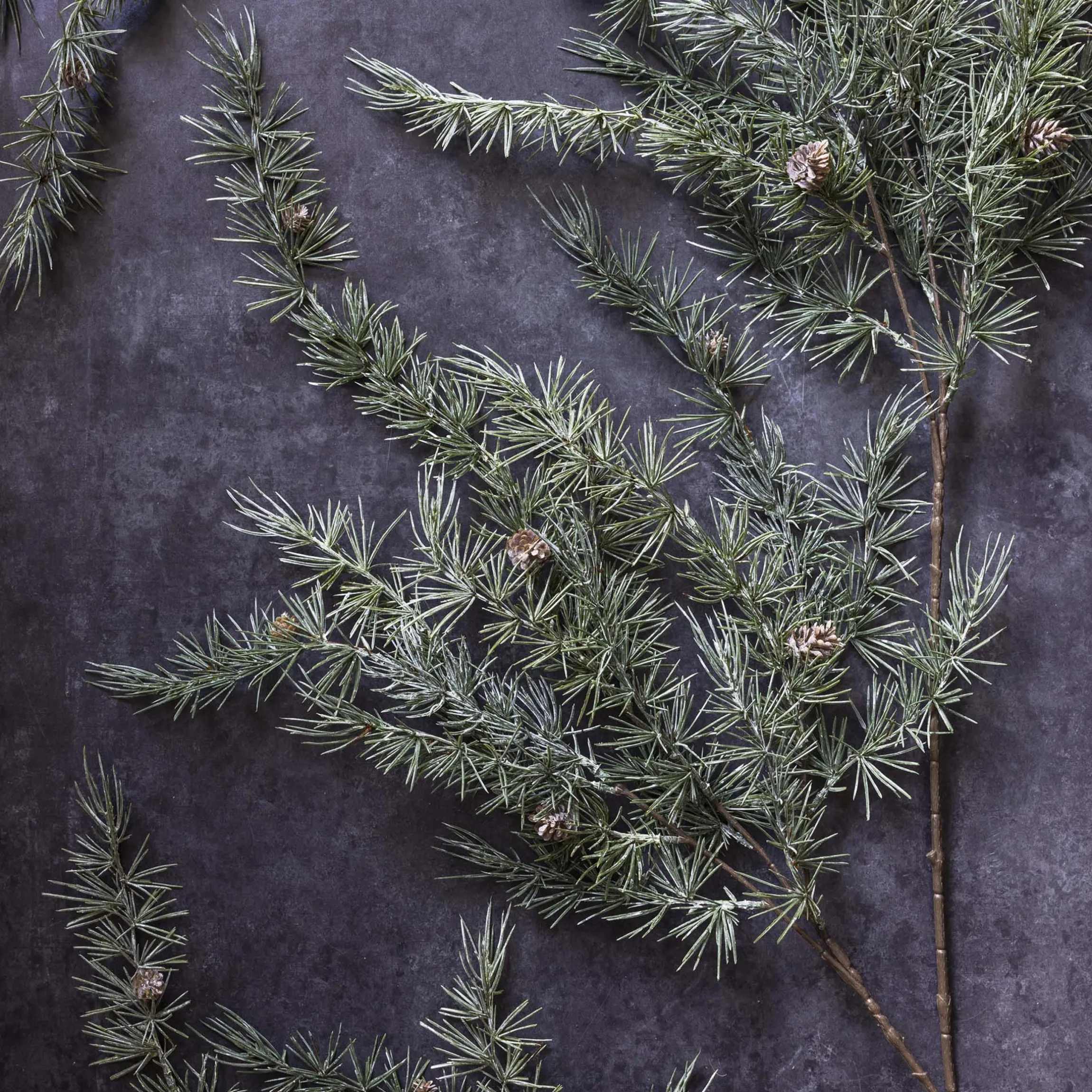 Artificial Cedar and Pinecone Branch