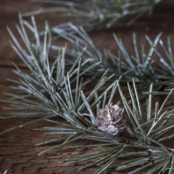 Artificial Cedar and Pinecone Branch