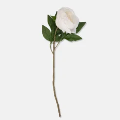 Artificial Real Touch White Peony Stem