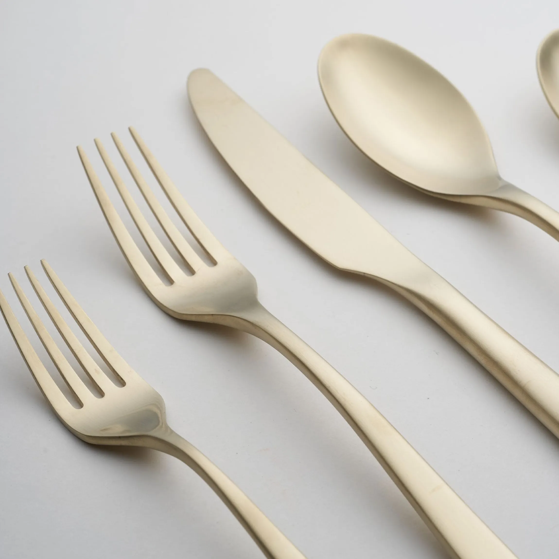 Averie Champagne Satin 20-Piece Flatware Set