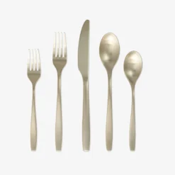 Averie Champagne Satin 20-Piece Flatware Set