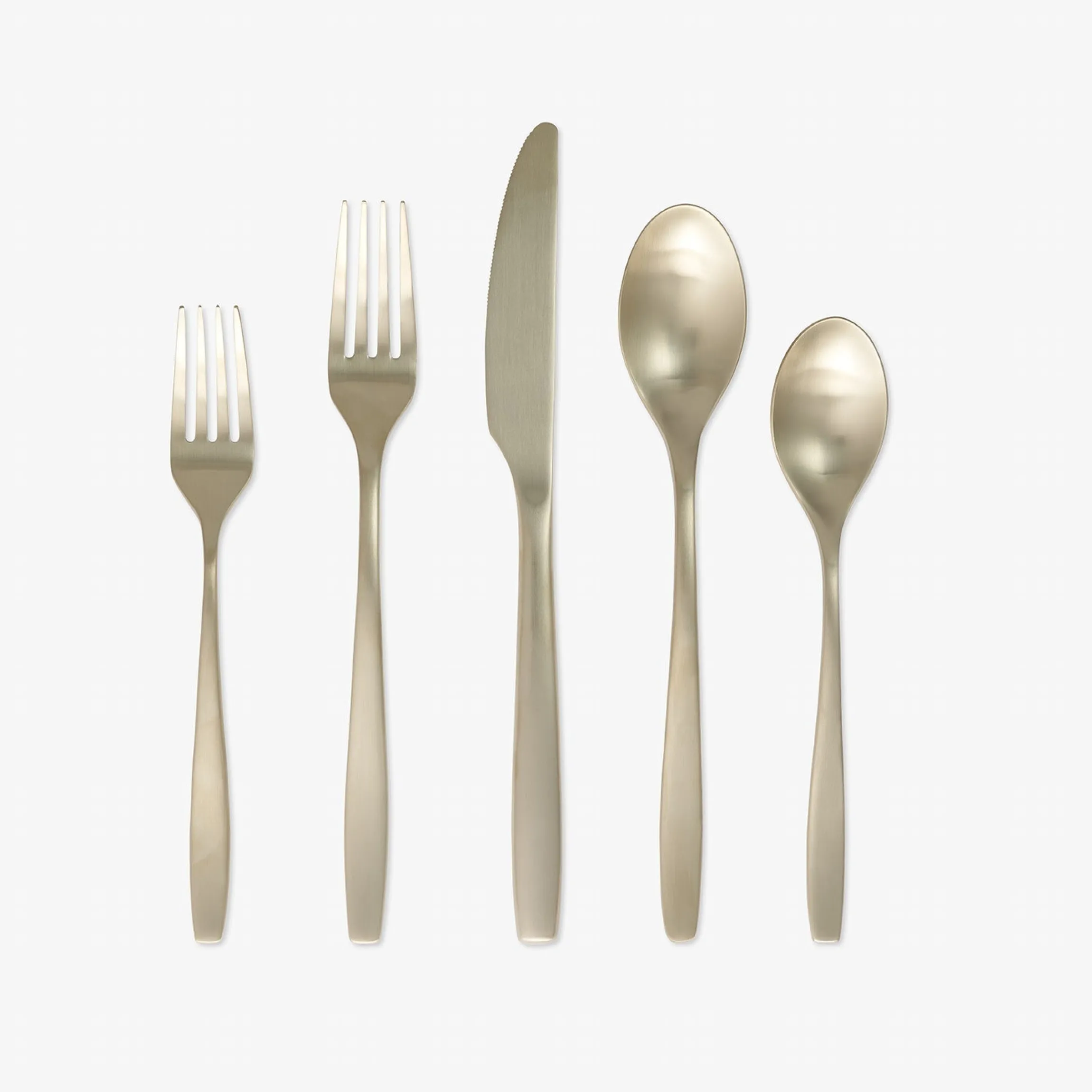 Averie Champagne Satin 20-Piece Flatware Set