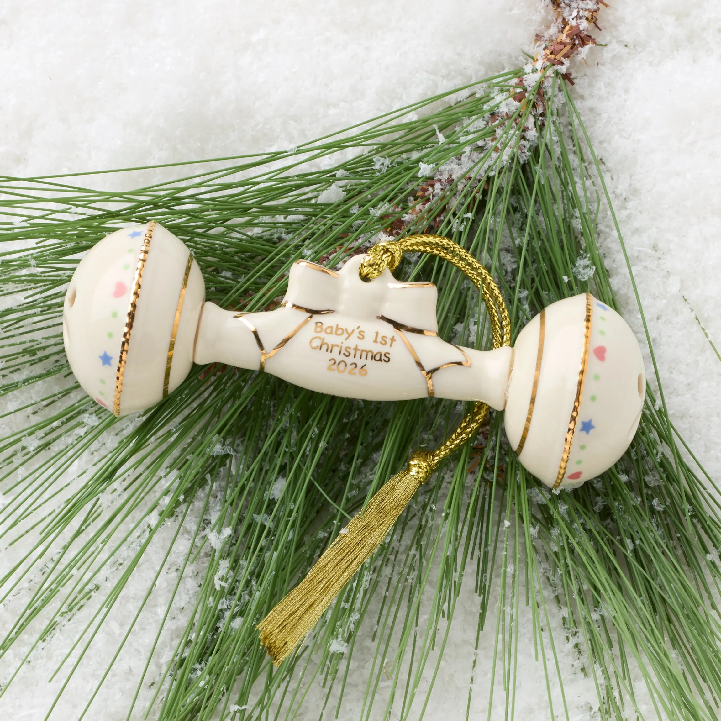 2026 Baby's 1st Christmas Rattle Ornament