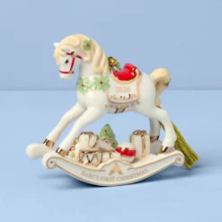 2026 Baby's 1st Christmas Vintage Rocking Horse Ornament