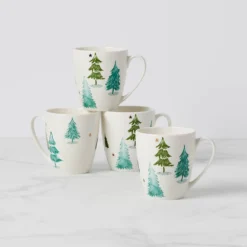 Balsam Lane Mugs, Set of 4