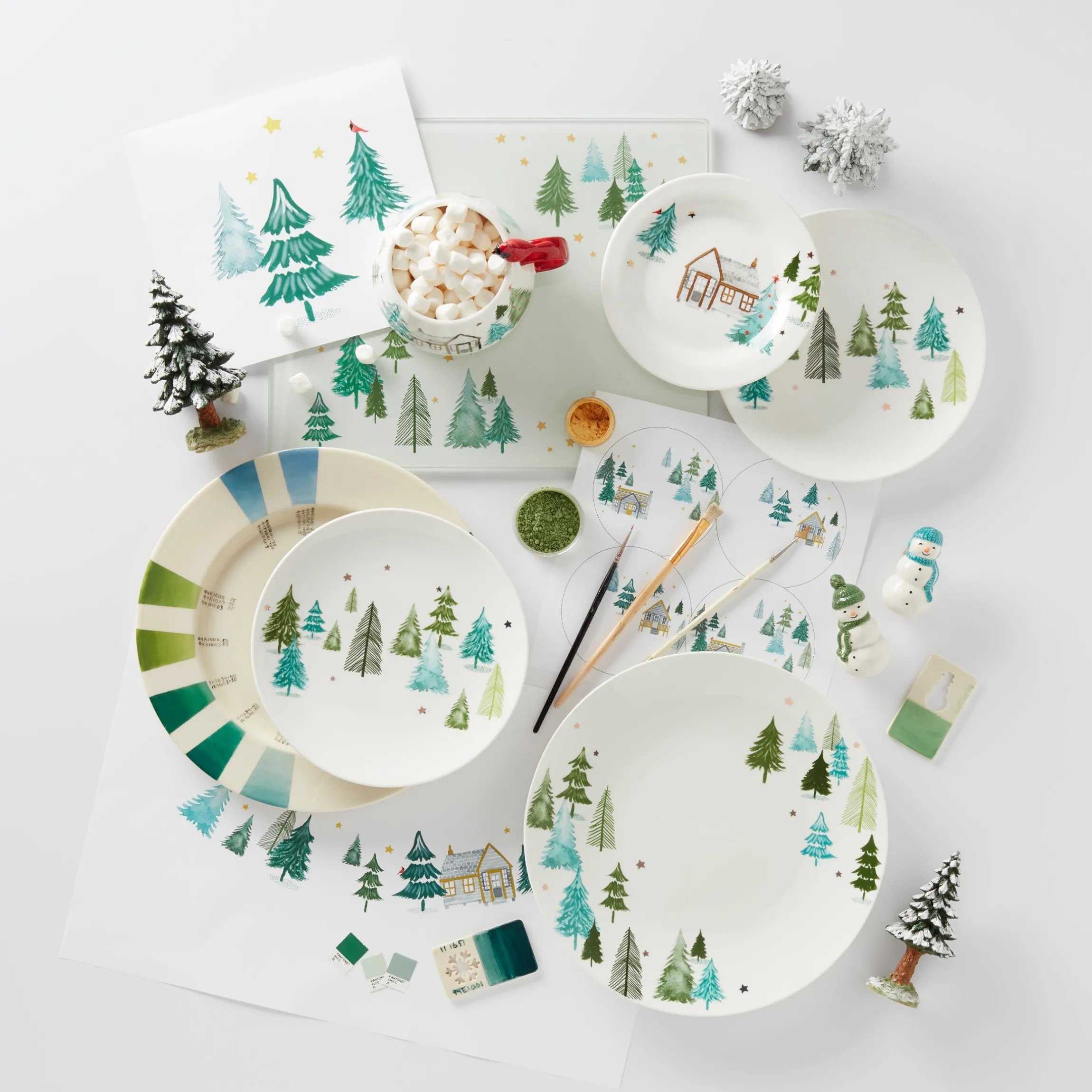 Balsam Lane 12-Piece Dinnerware Set