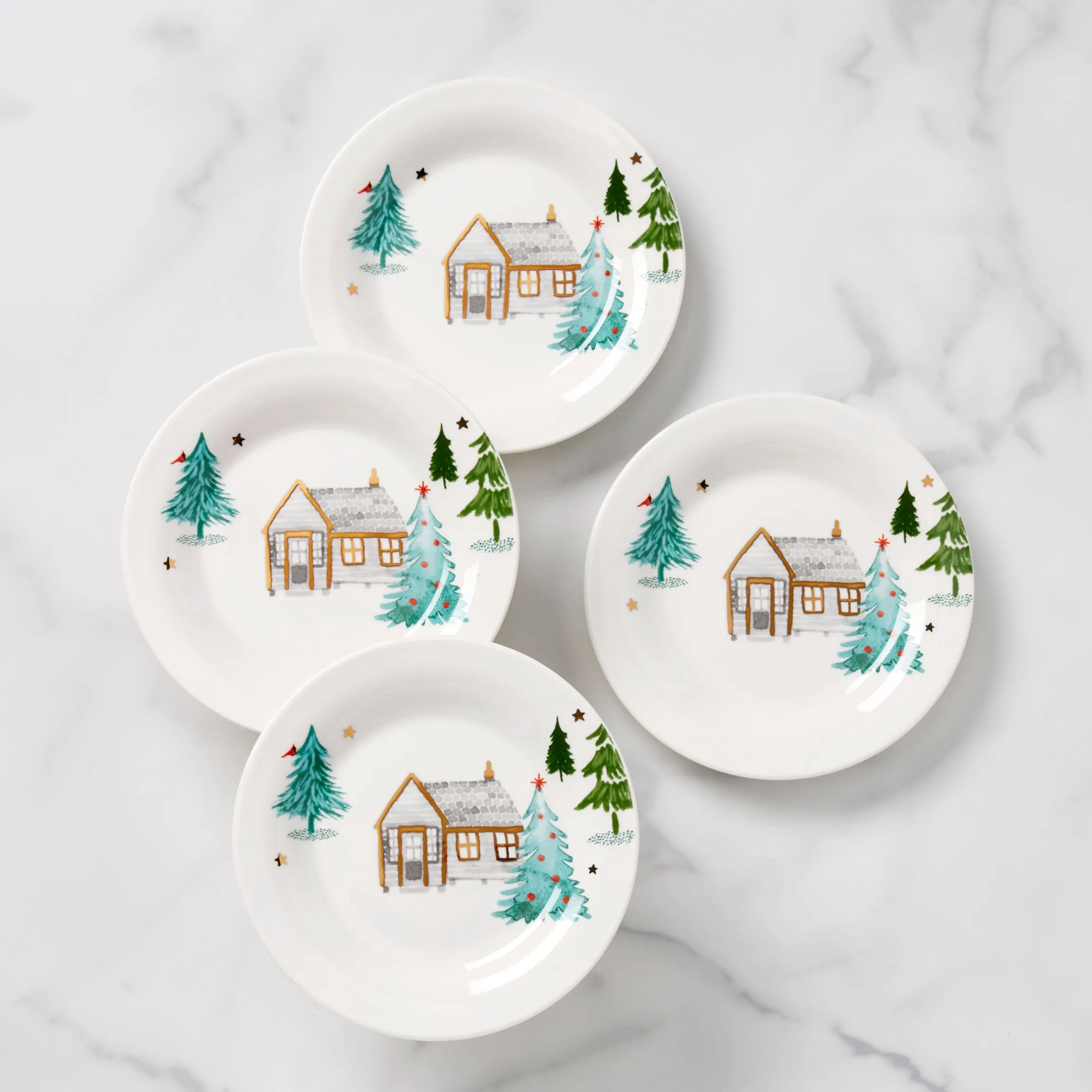 Balsam LaneTidbit Plates, Set of 4