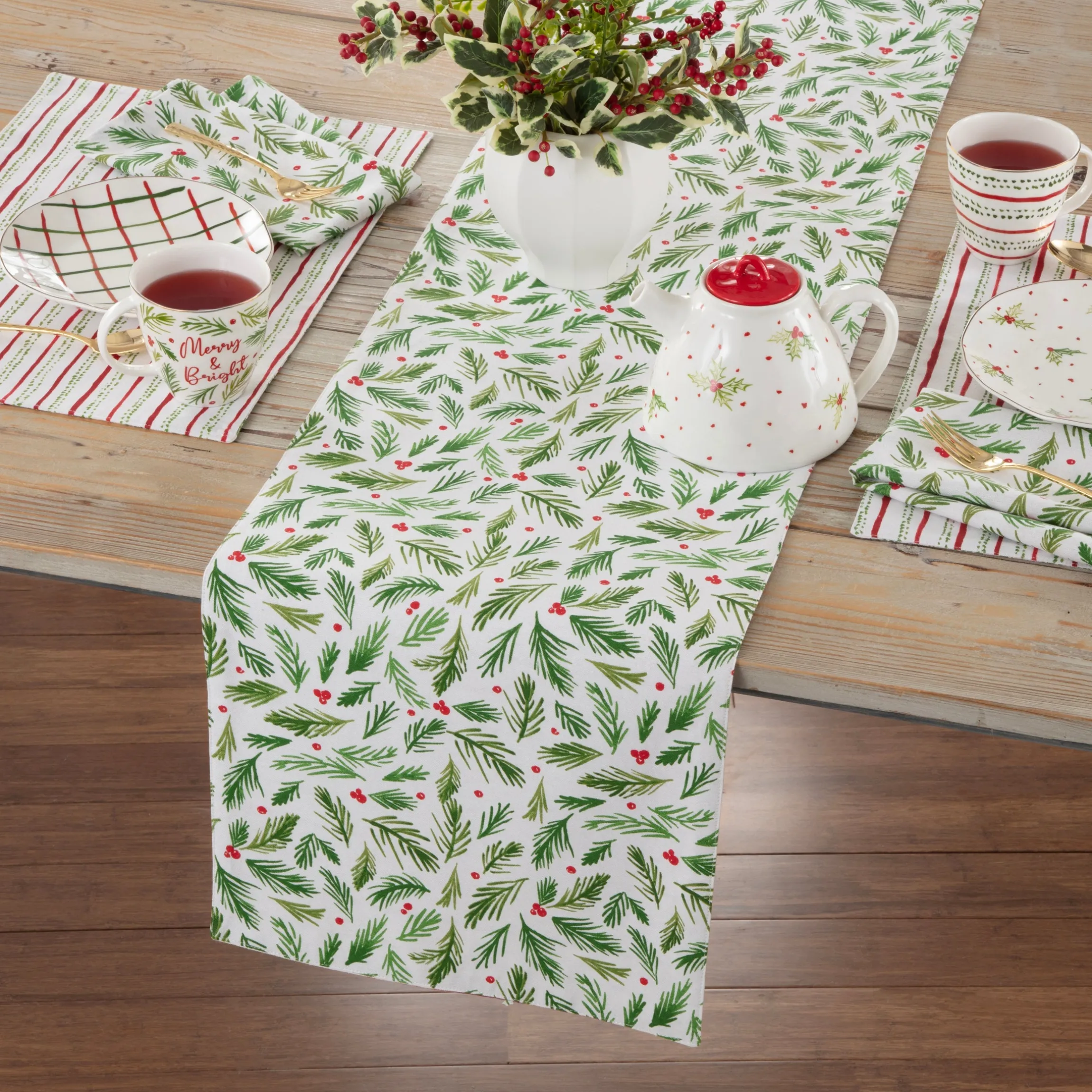Bayberry Merry & Bright Dinner Napkins, Set of 4