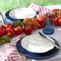 Bay Colors Blue Dinner Plates, Set of 4