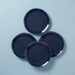 Bay Colors Blue Dinner Plates, Set of 4