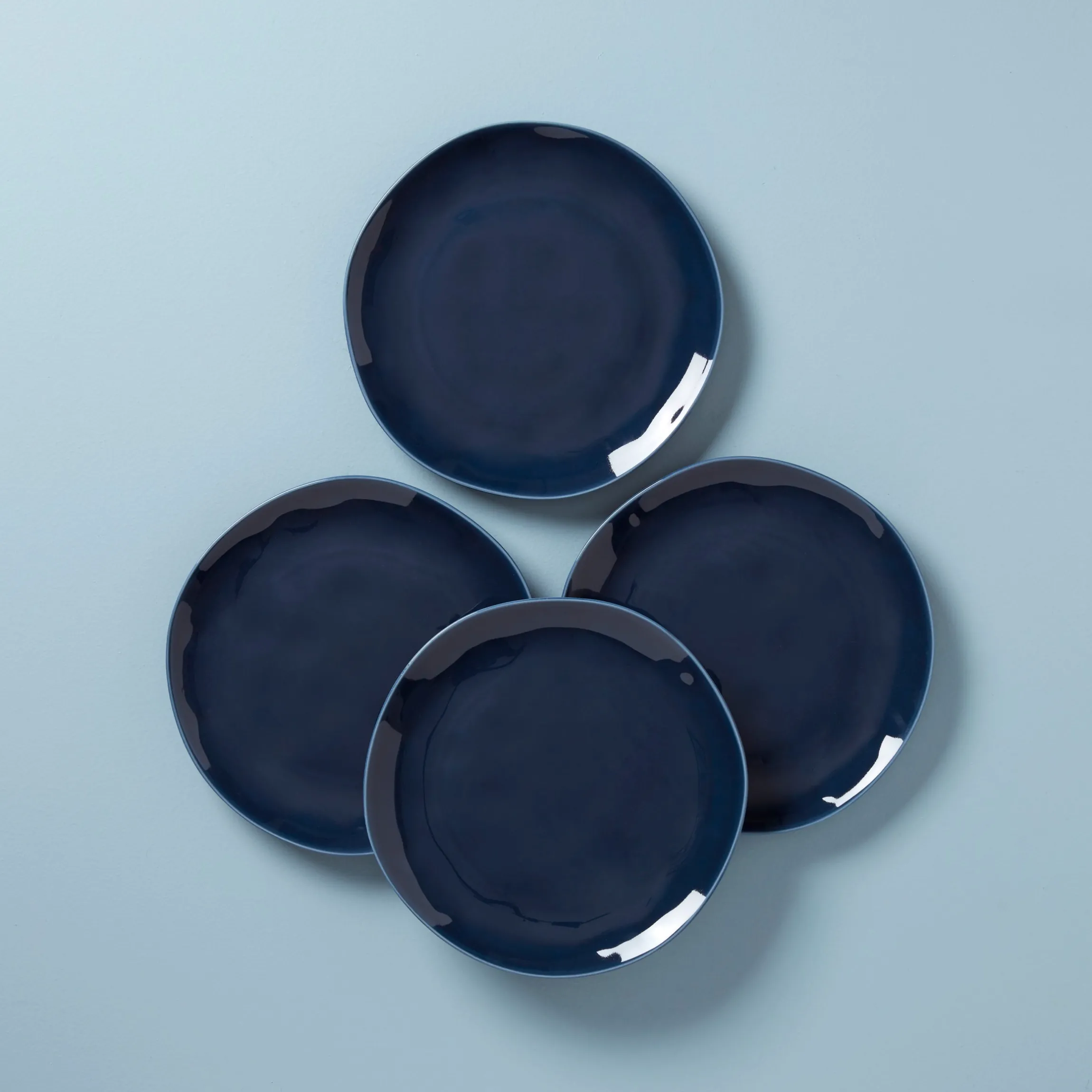 Bay Colors Blue Dinner Plates, Set of 4