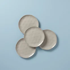 Bay Colors Grey Accent Plates, Set of 4