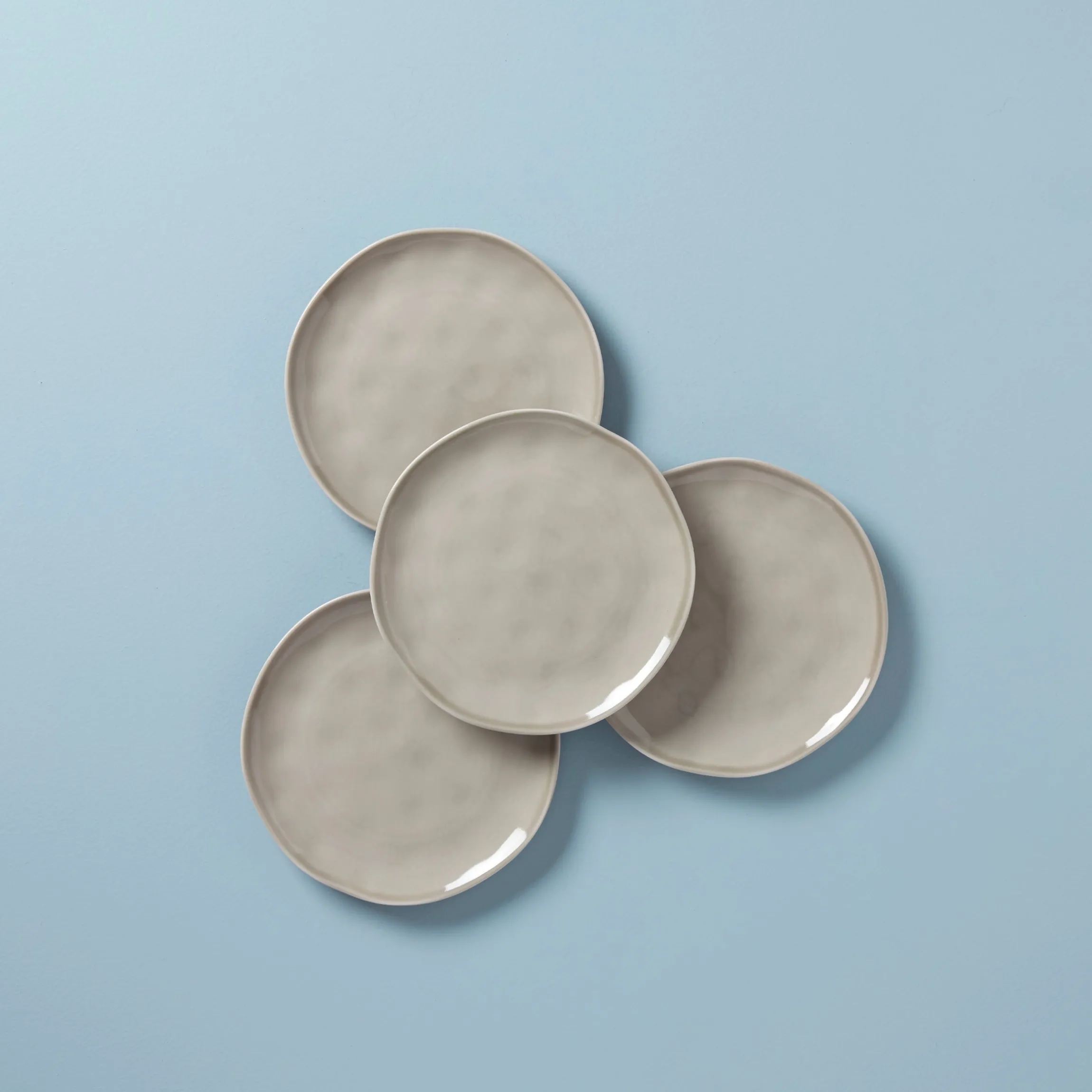 Bay Colors Grey Accent Plates, Set of 4