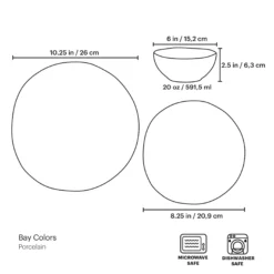 Bay Colors Grey 12-Piece Dinnerware Set