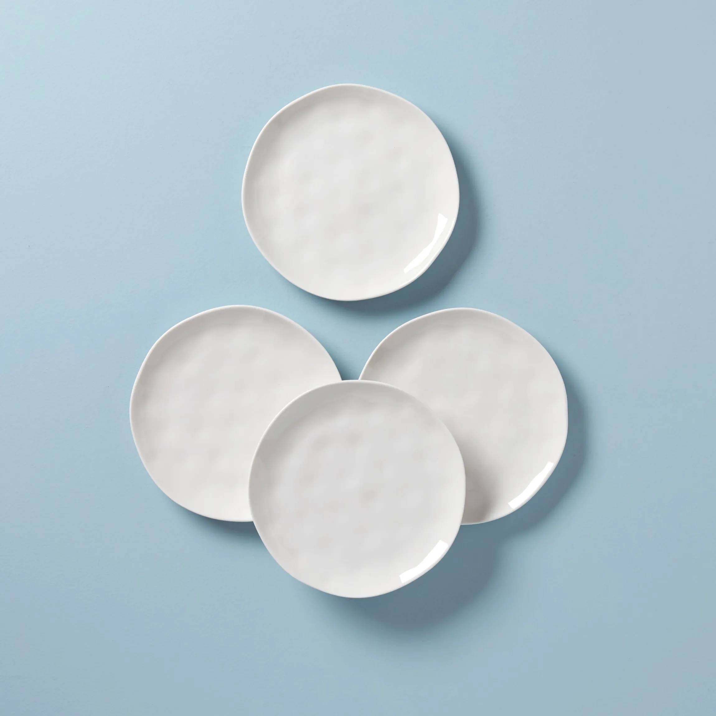 Bay Colors White Accent Plates, Set of 4