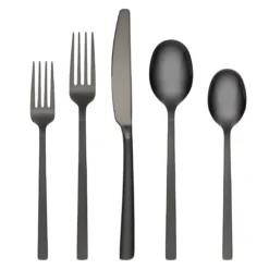 Beacon Black Sand Mirror 20-Piece Flatware Set