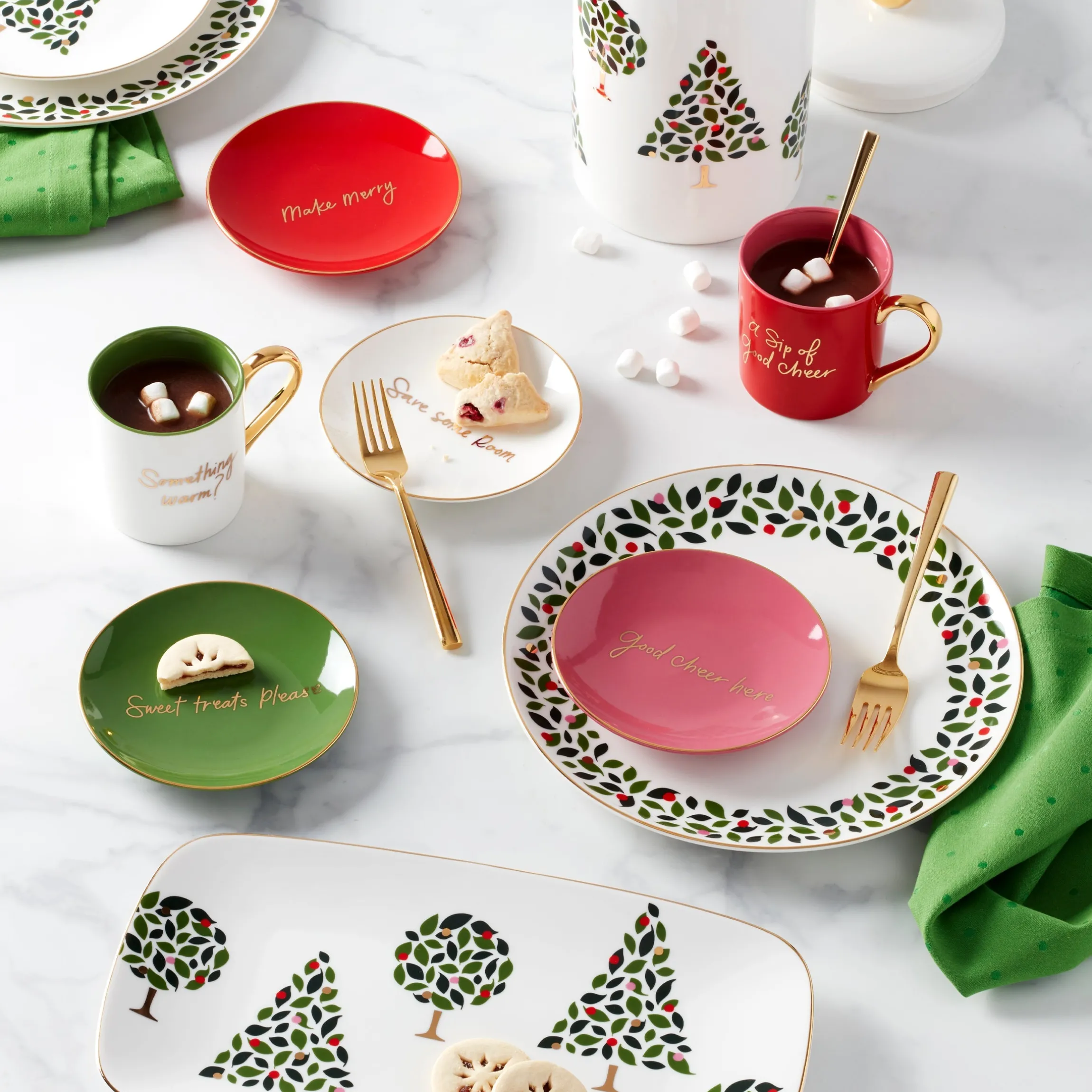 Be Jolly Color Tidbit Plates - Set of 4