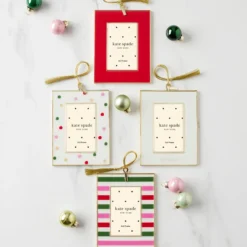 Be Jolly Stripe Mini Frame Ornament