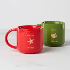 Be Jolly Warm Wishes Mugs, Set of 2