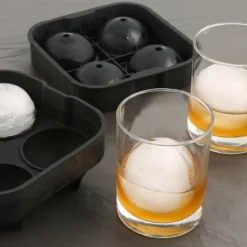 Black 4 Sphere Silicone Ice Mold