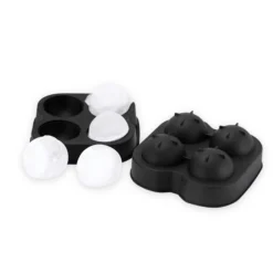 Black 4 Sphere Silicone Ice Mold