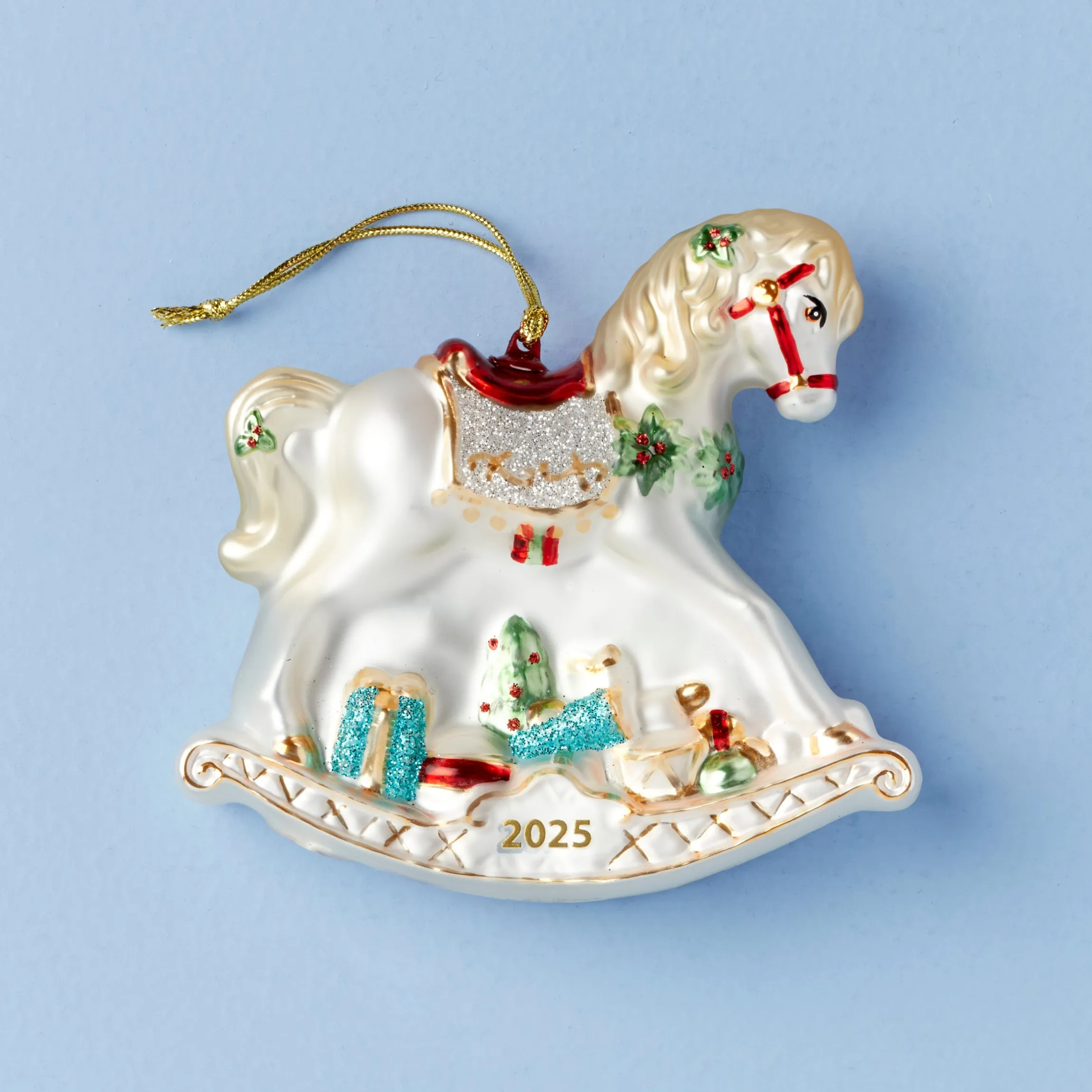 2025 Blown Glass Baby's 1st Rocking Horse Ornament