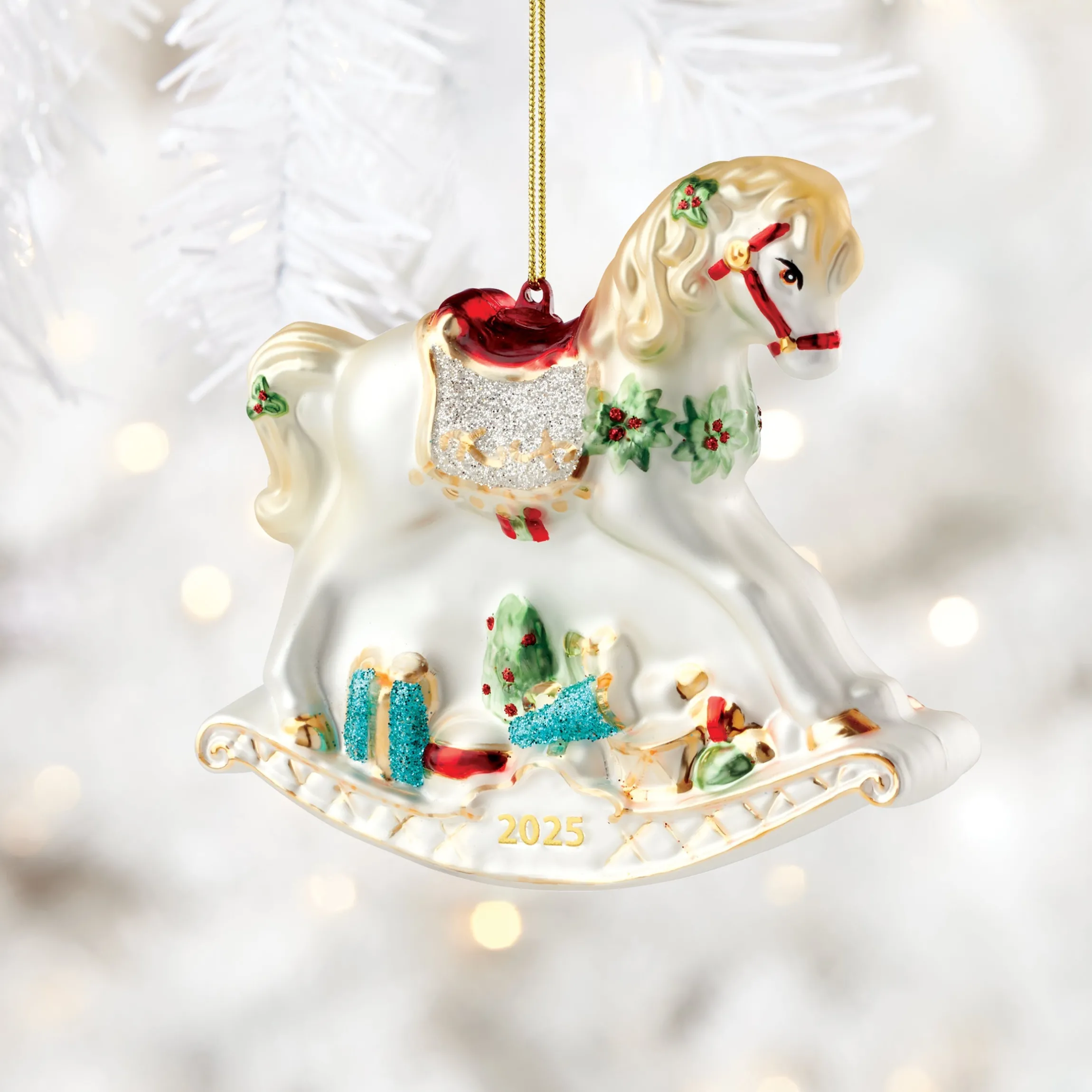 2025 Blown Glass Baby's 1st Rocking Horse Ornament
