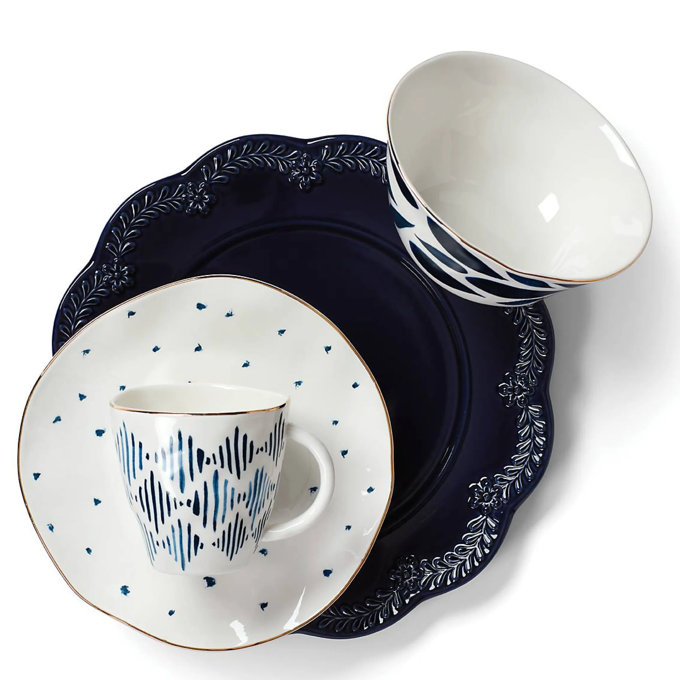 Blue Bay Dessert Mugs, Set of 4