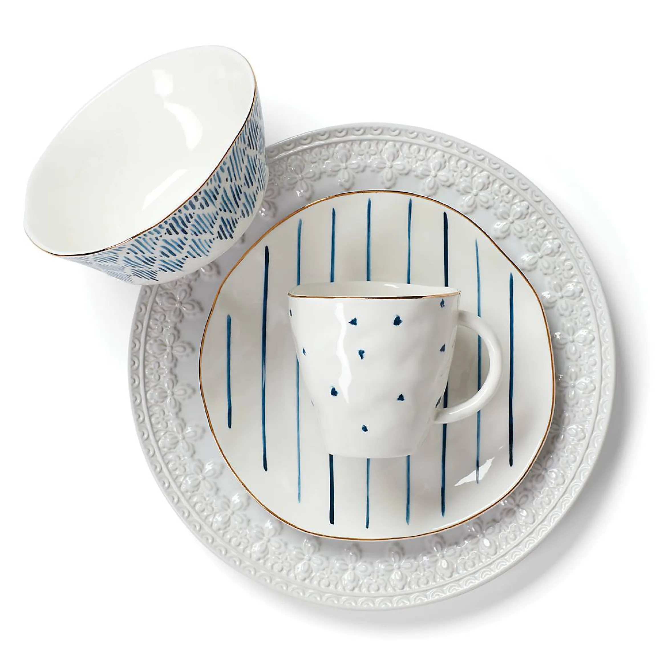 Blue Bay Dessert Mugs, Set of 4
