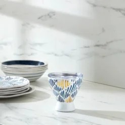 Blue Bay Ikat Stainless Steel Cocktail Tumbler