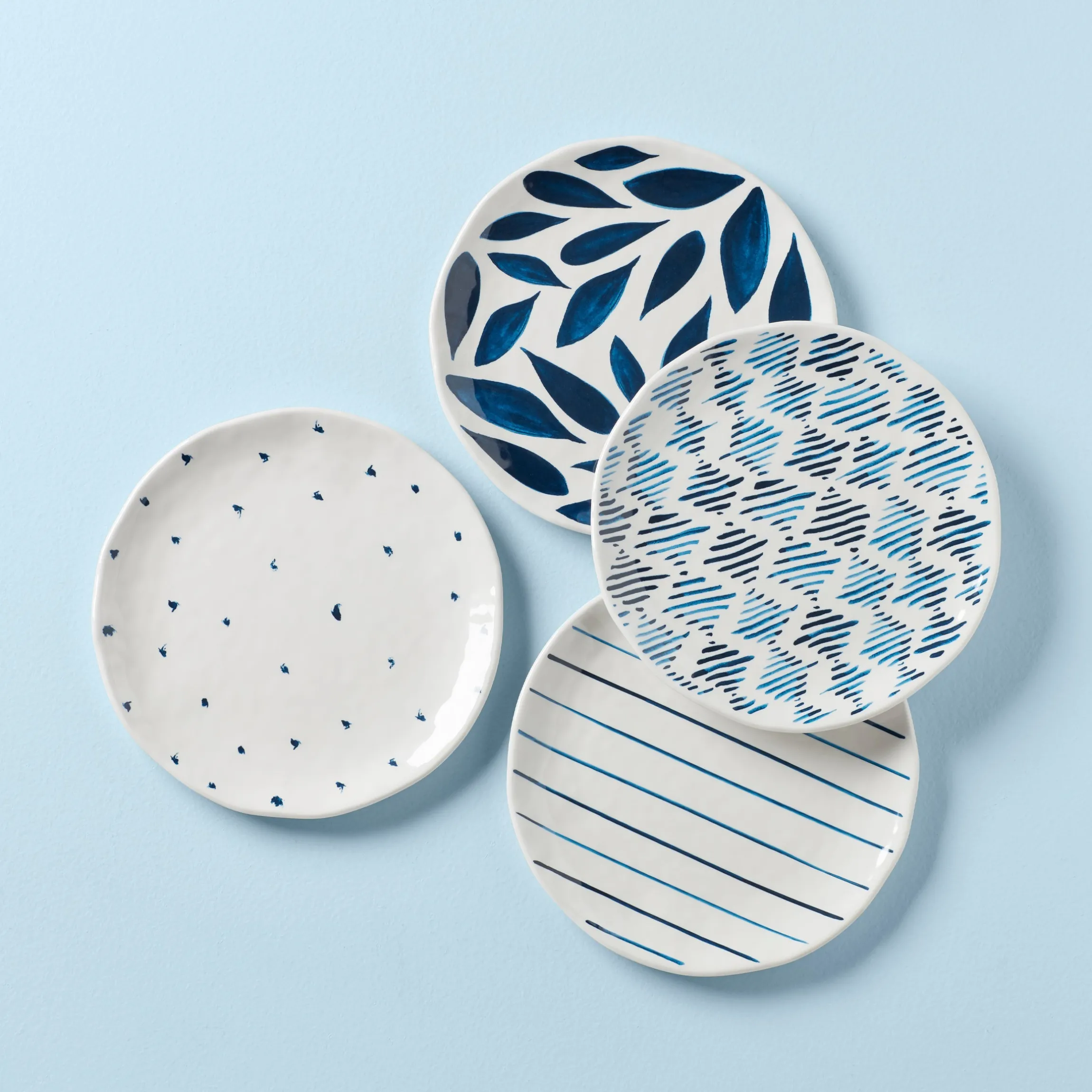 Blue Bay Melamine Assorted Accent Plates, Set of 4