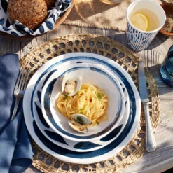Blue Bay Melamine Dinner Plates, Set of 4