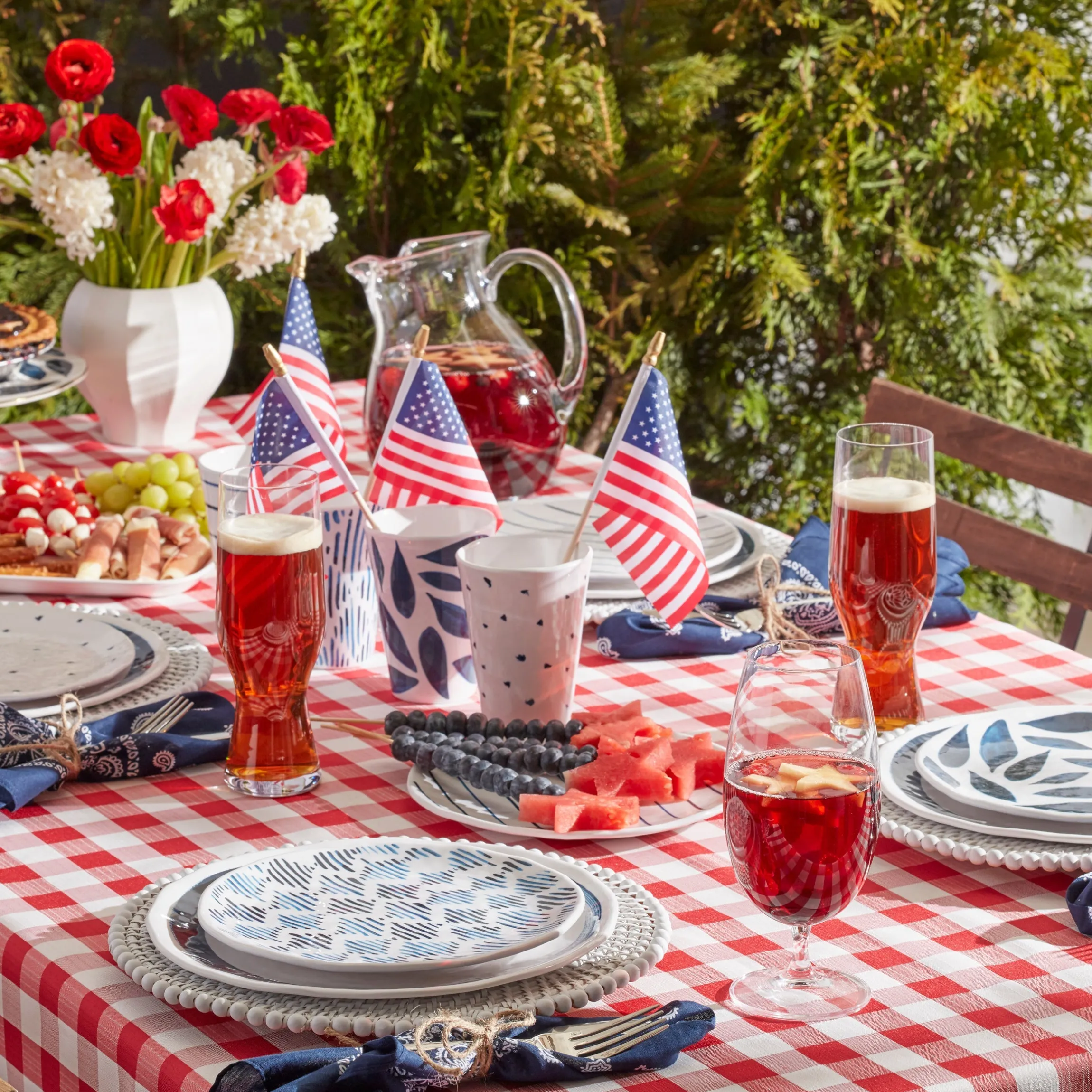 Blue Bay Melamine Dinner Plates, Set of 4