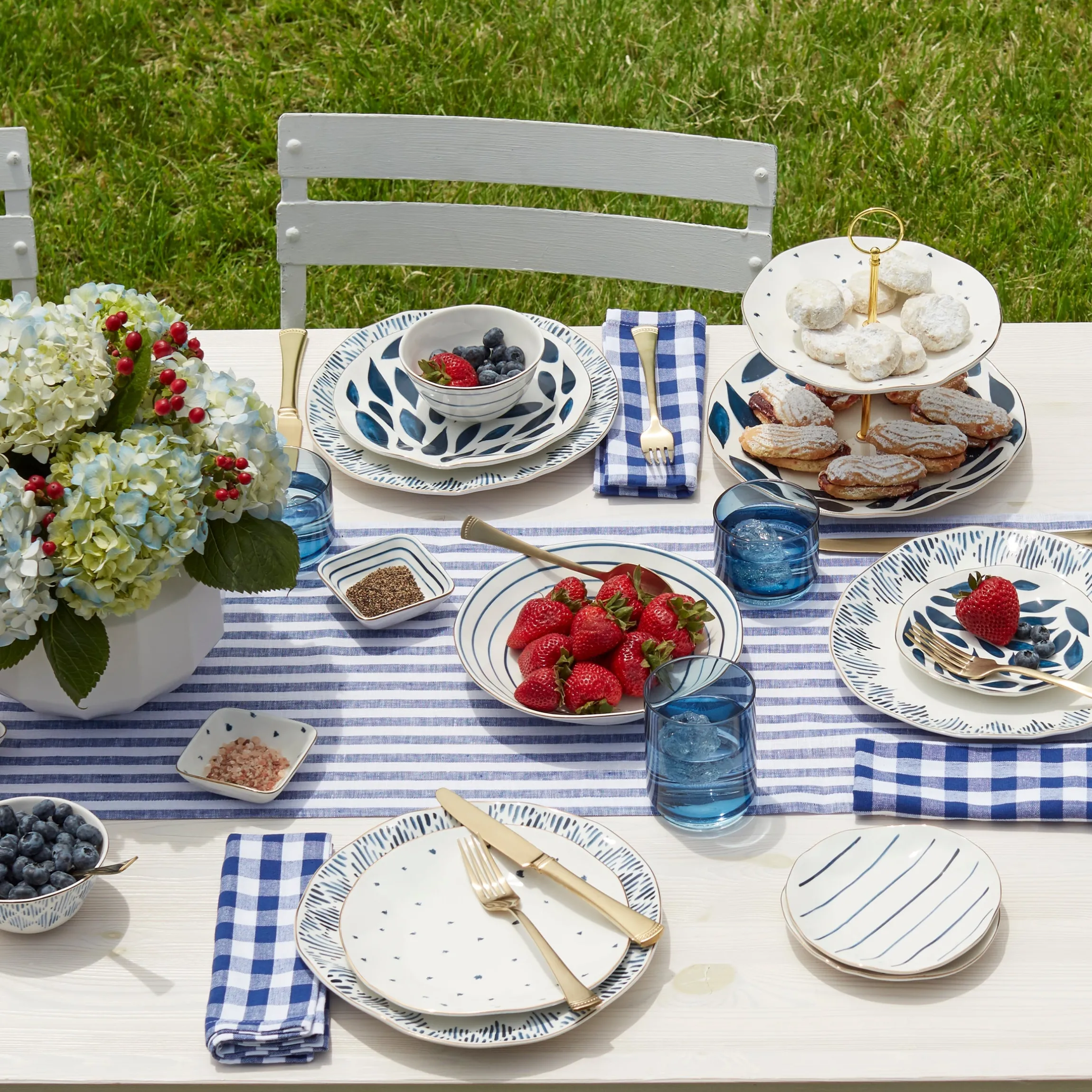 Blue Bay 12-Piece Dinnerware Set
