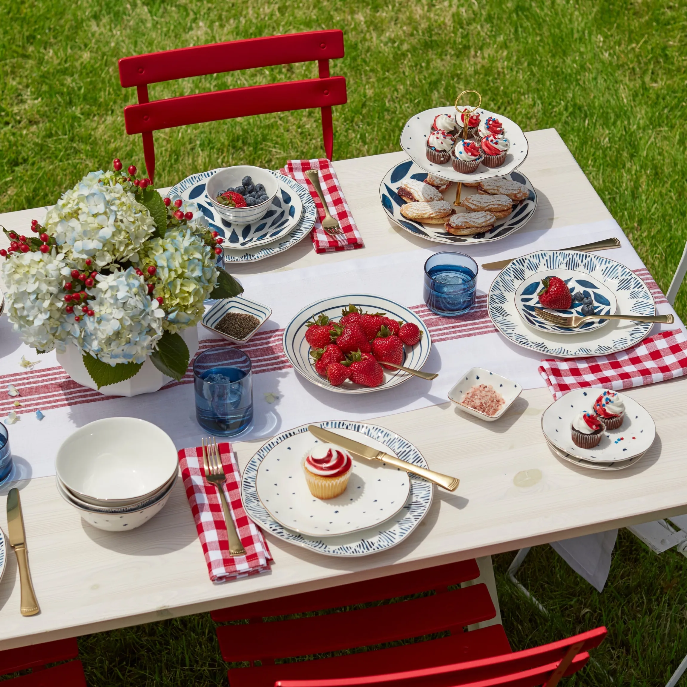 Blue Bay 12-Piece Dinnerware Set