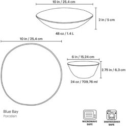 Blue Bay 24-Piece Dinnerware Set