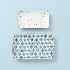Blue Bay 2-Piece Nesting Platter Set