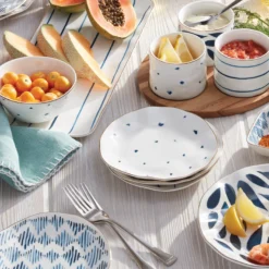Blue Bay Tidbit Plates, Set of 4
