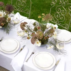 Blue Bay White 12-Piece Dinnerware Set