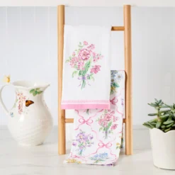 Bouquet Ribbon Kitchen Towels, Set of 2