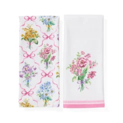 Bouquet Ribbon Kitchen Towels, Set of 2