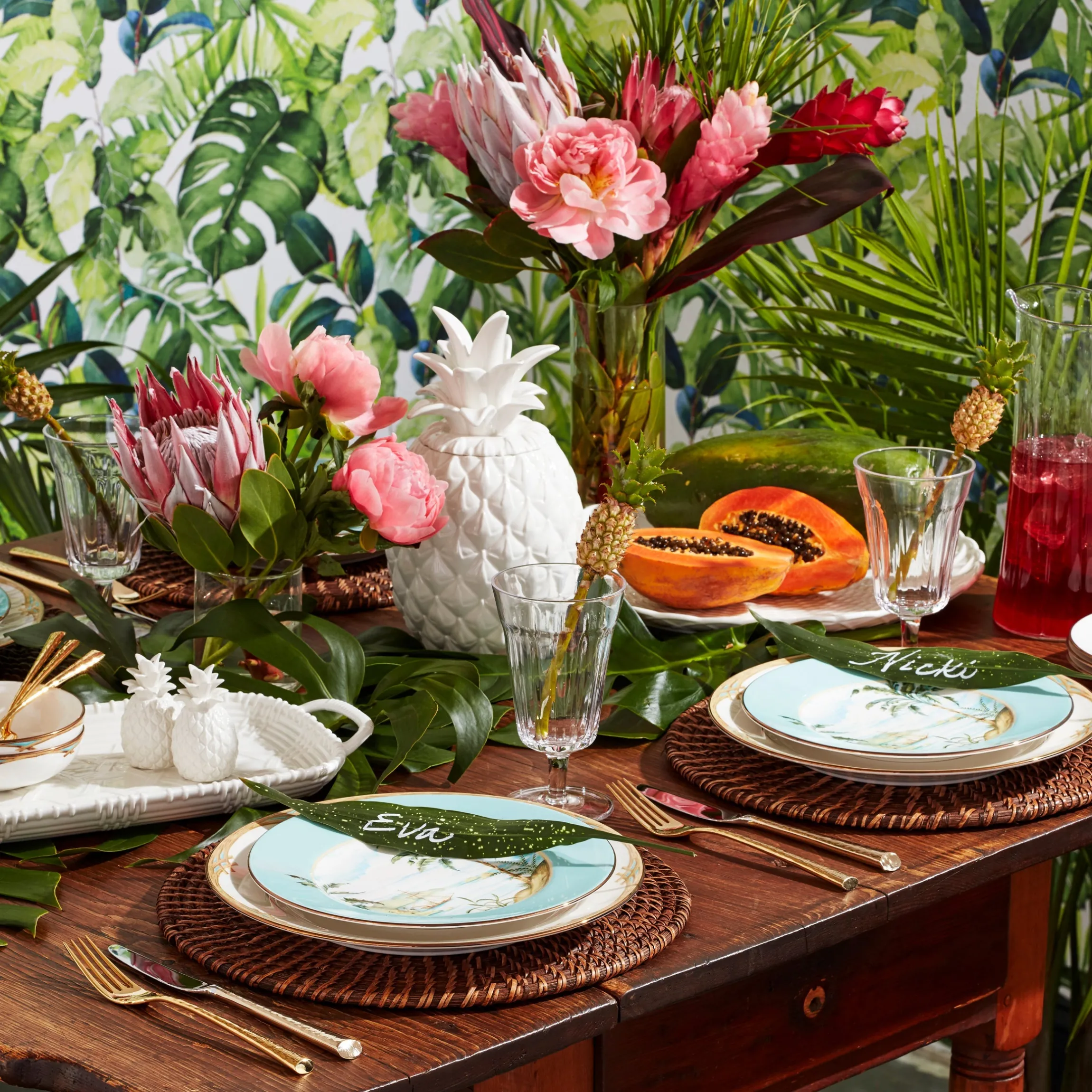 British Colonial Bamboo Dinner Plate